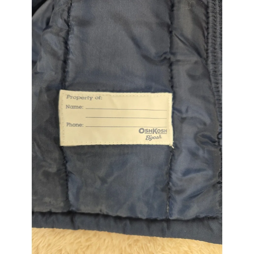 OshKosh B'gosh Kids Jacket Blue Red Color Block Puffer‎ Size M 5-6